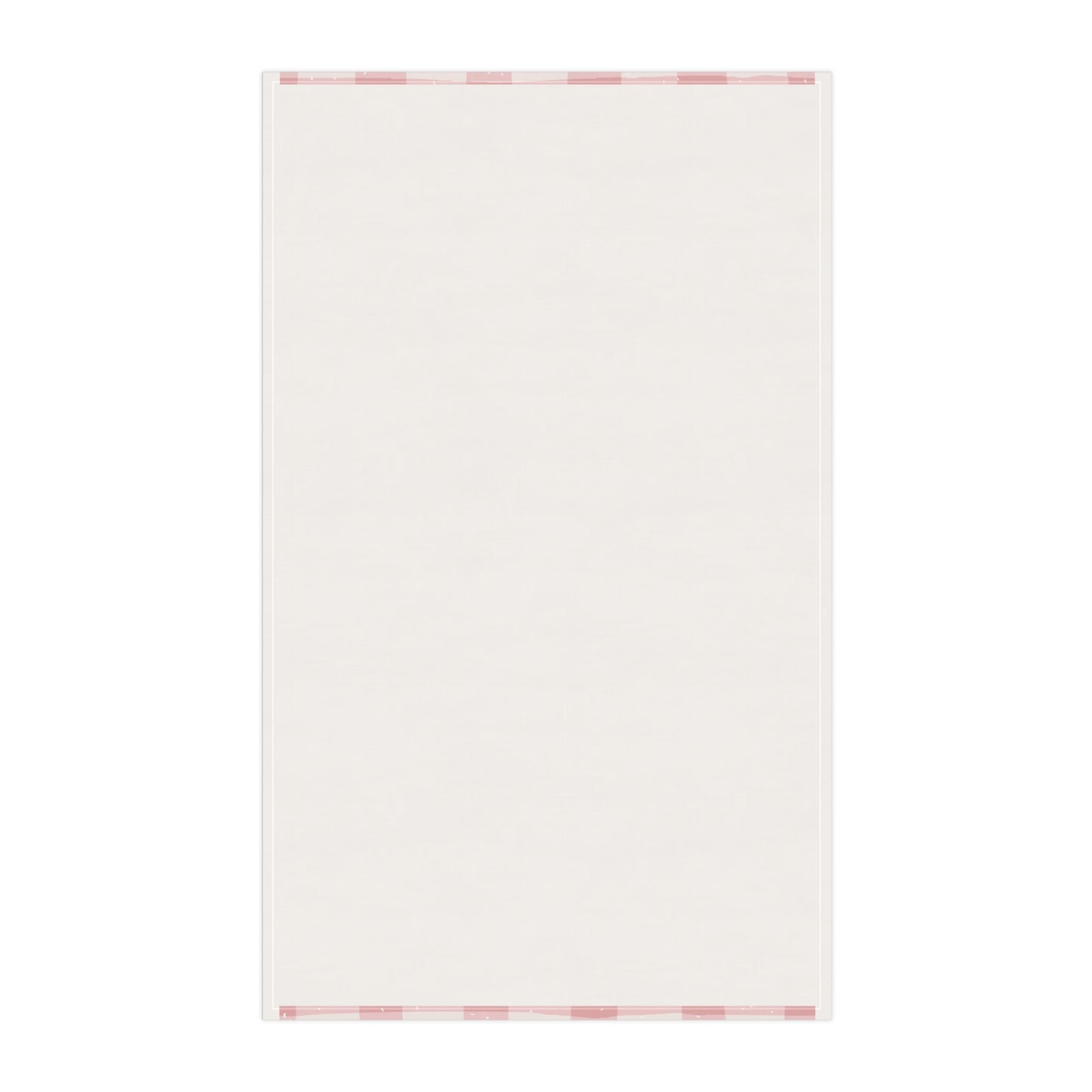 Cute Picnic Bunny & Bear Pink Gingham Tea Towel — Cotton Kitchen Hand Towel