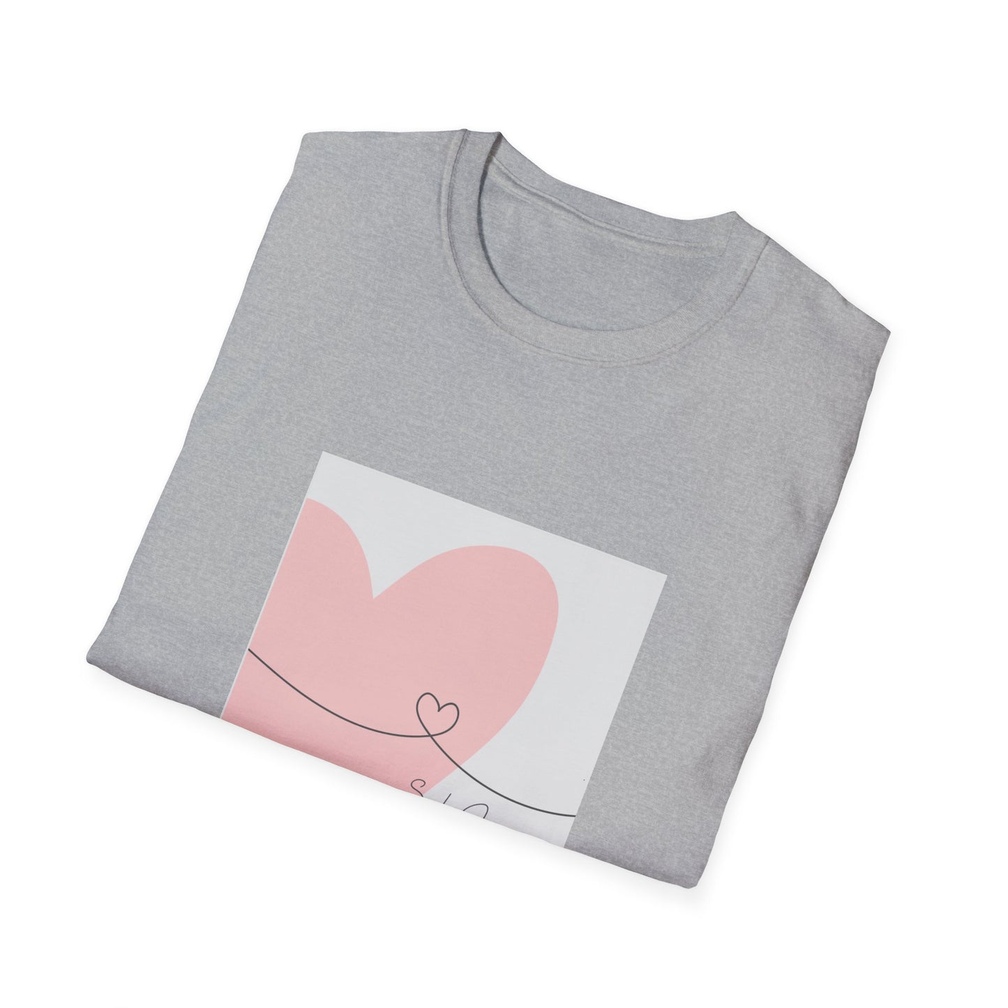 Pink Heart Minimalist Tee with ‘Self Love’ Script