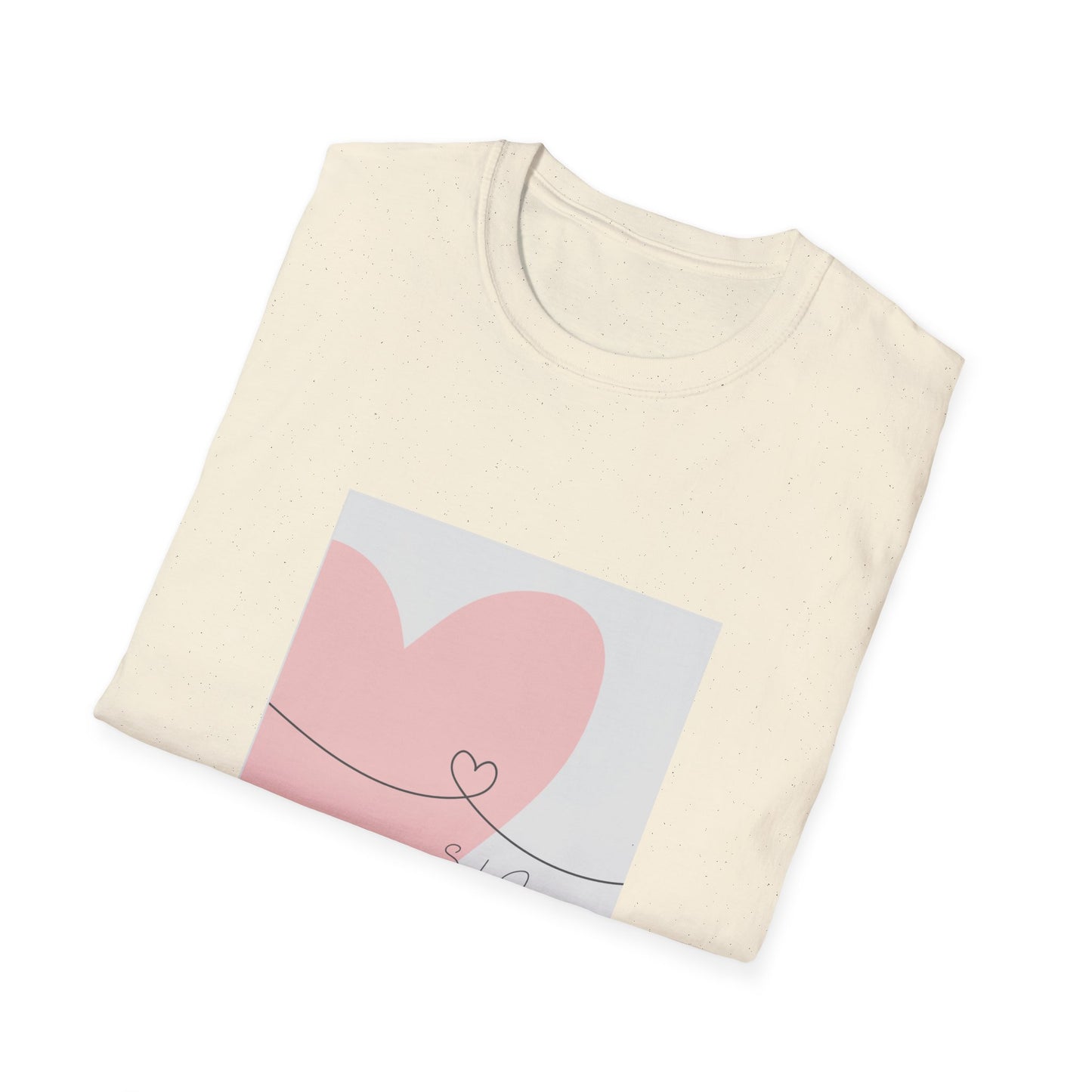 Pink Heart Minimalist Tee with ‘Self Love’ Script
