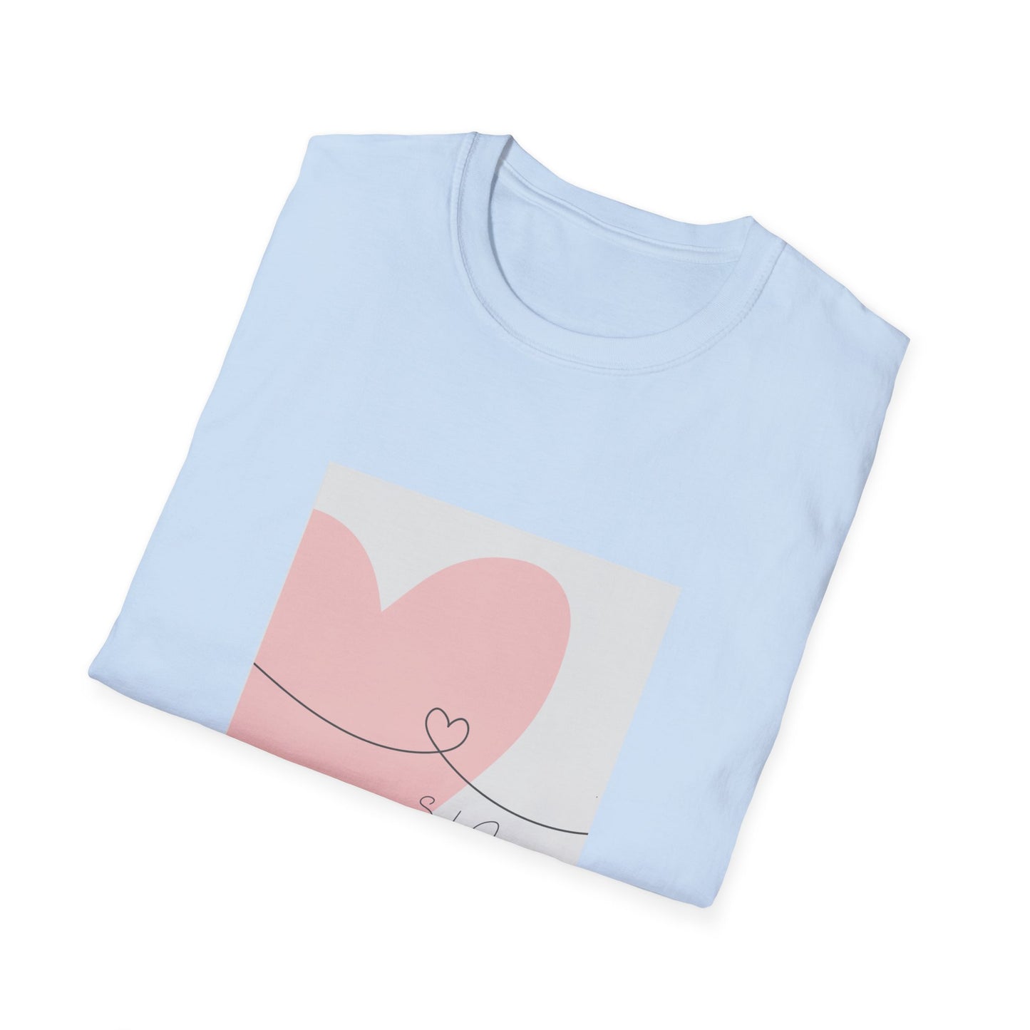Pink Heart Minimalist Tee with ‘Self Love’ Script