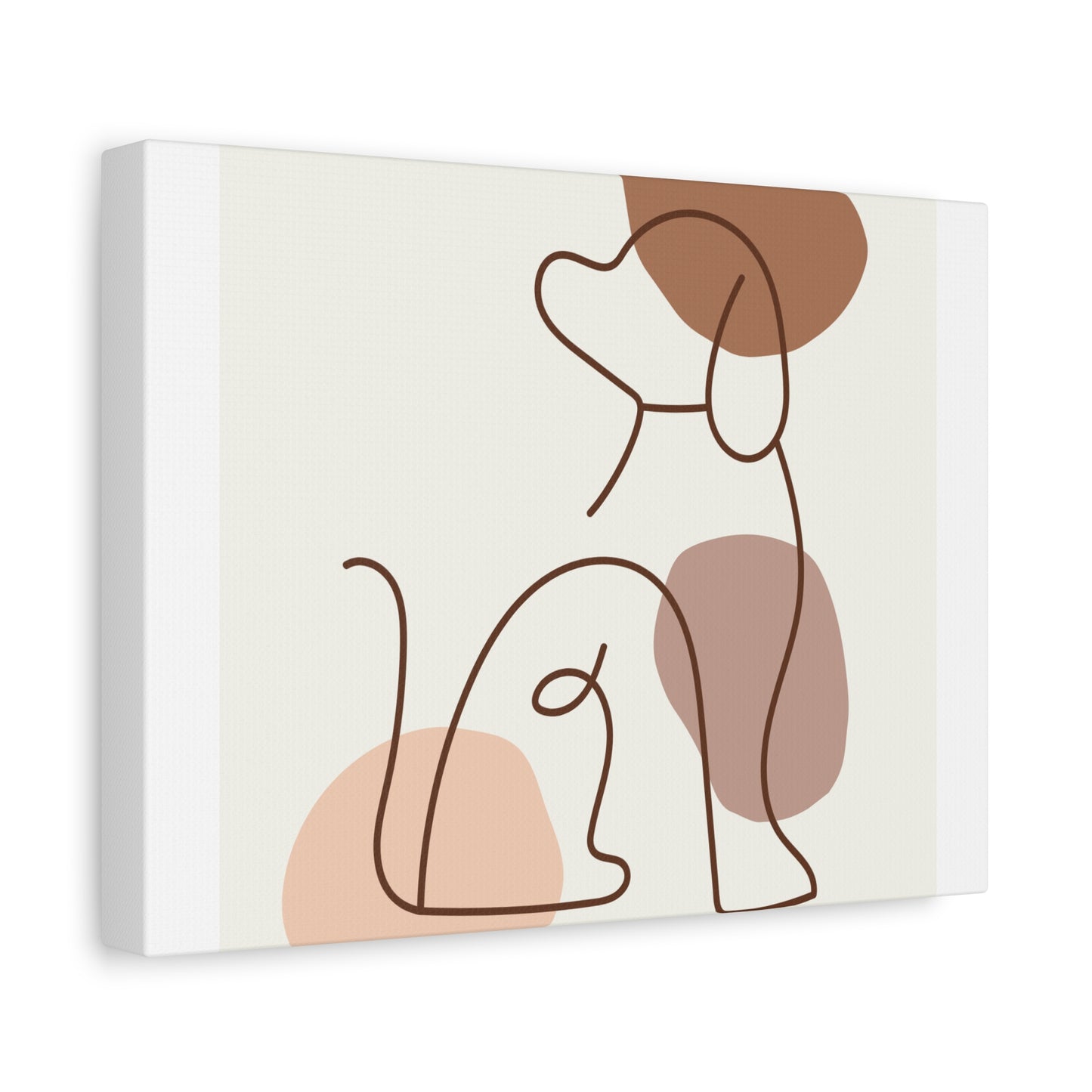 Abstract Line Dog Canvas Art — Minimalist Pet Wall Decor