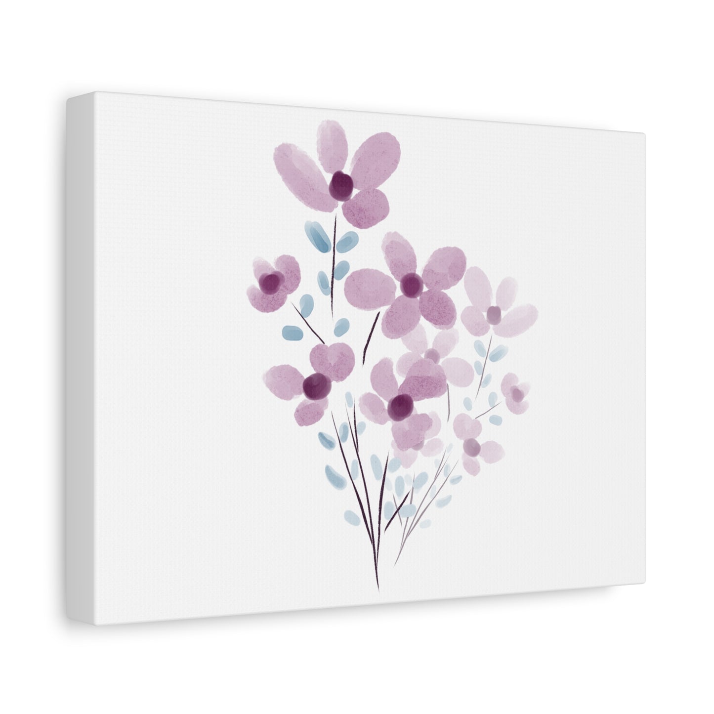 Watercolor Lavender Floral Canvas Print — Stretched Matte Wall Art