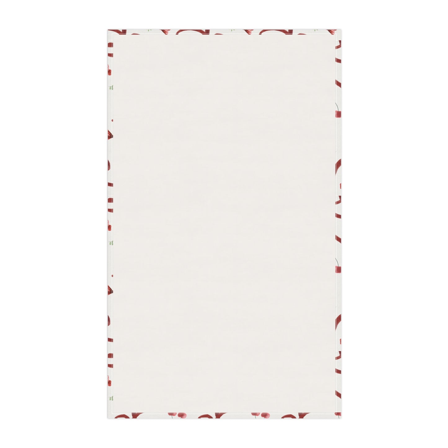Holiday Ribbon & Holly Tea Towel — Festive Red Bows Kitchen Towel