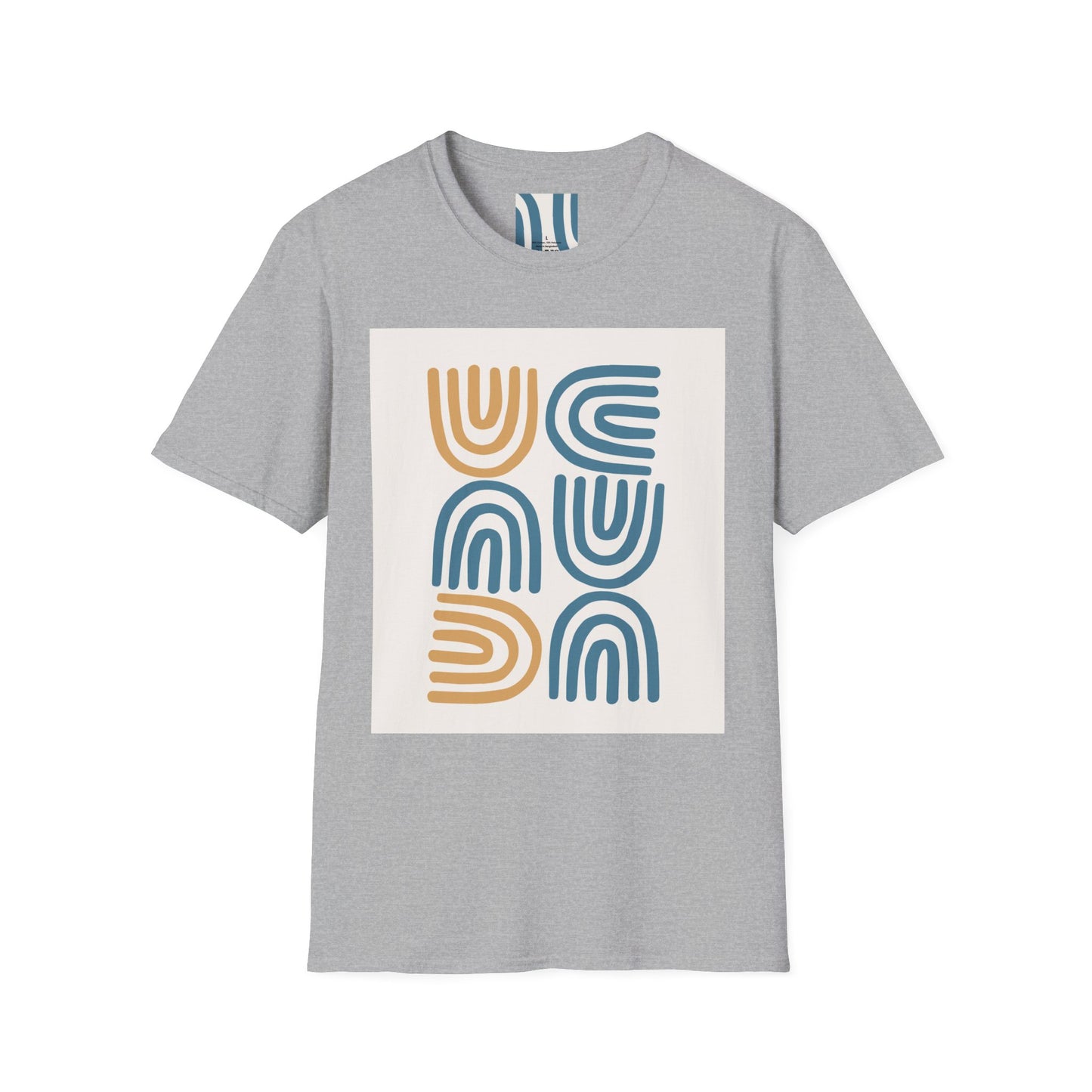 Retro Abstract Arches T-Shirt — Minimal Boho Graphic Tee