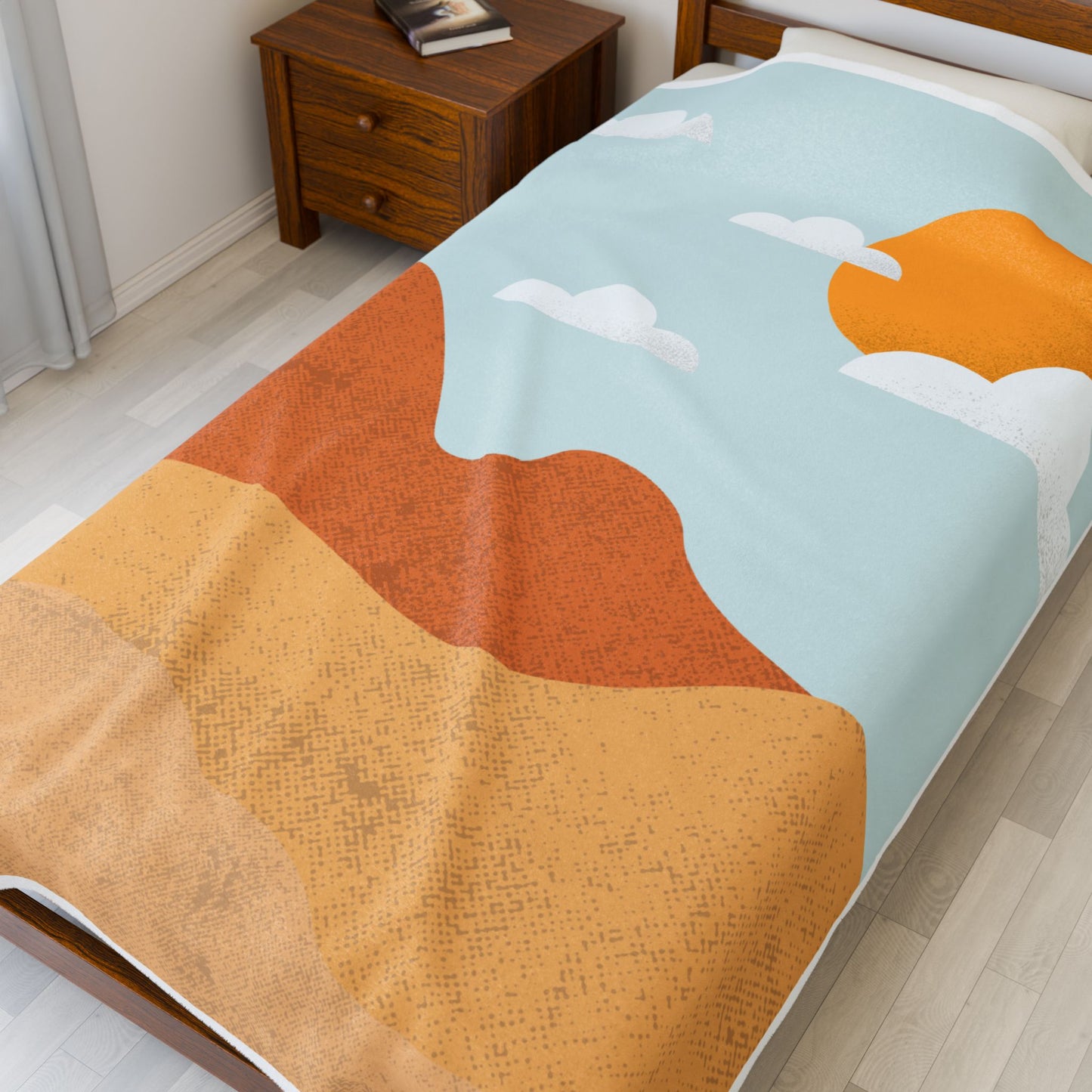 Abstract Desert Sunset Plush Blanket