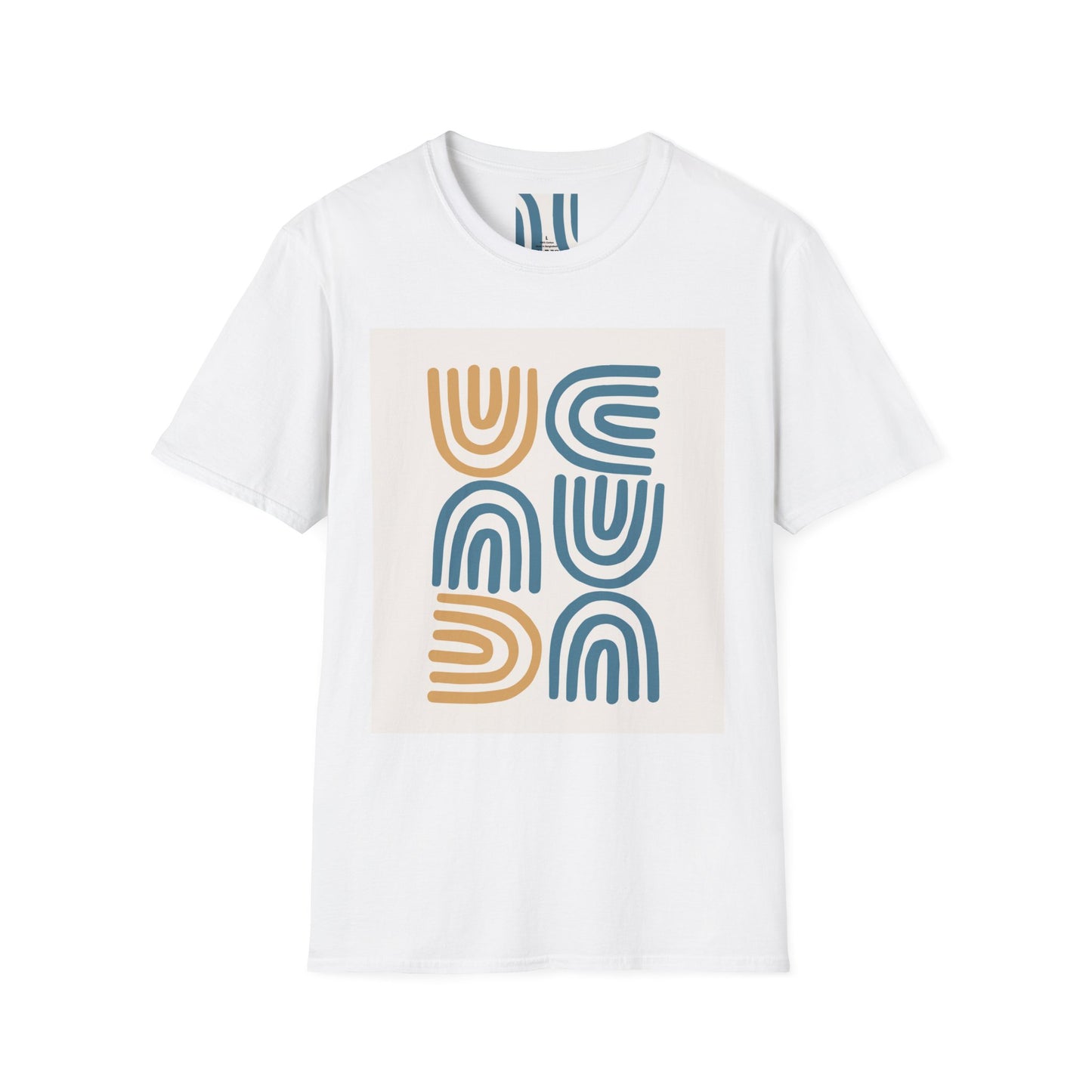 Retro Abstract Arches T-Shirt — Minimal Boho Graphic Tee