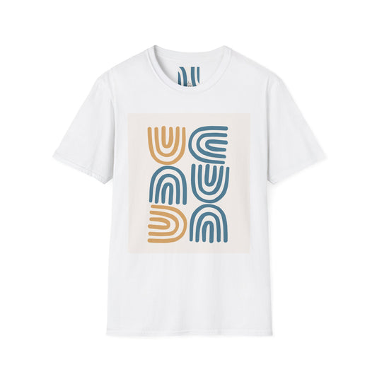 Retro Abstract Arches T-Shirt — Minimal Boho Graphic Tee
