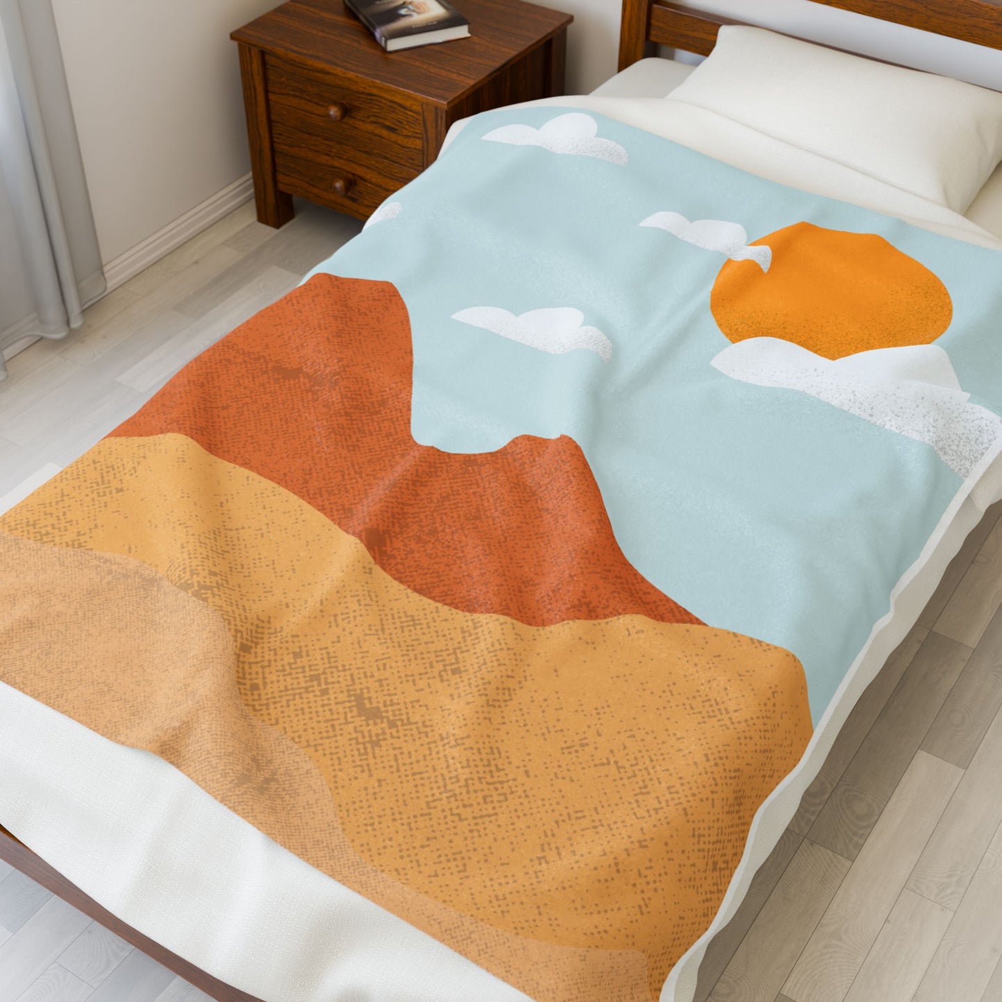 Abstract Desert Sunset Plush Blanket
