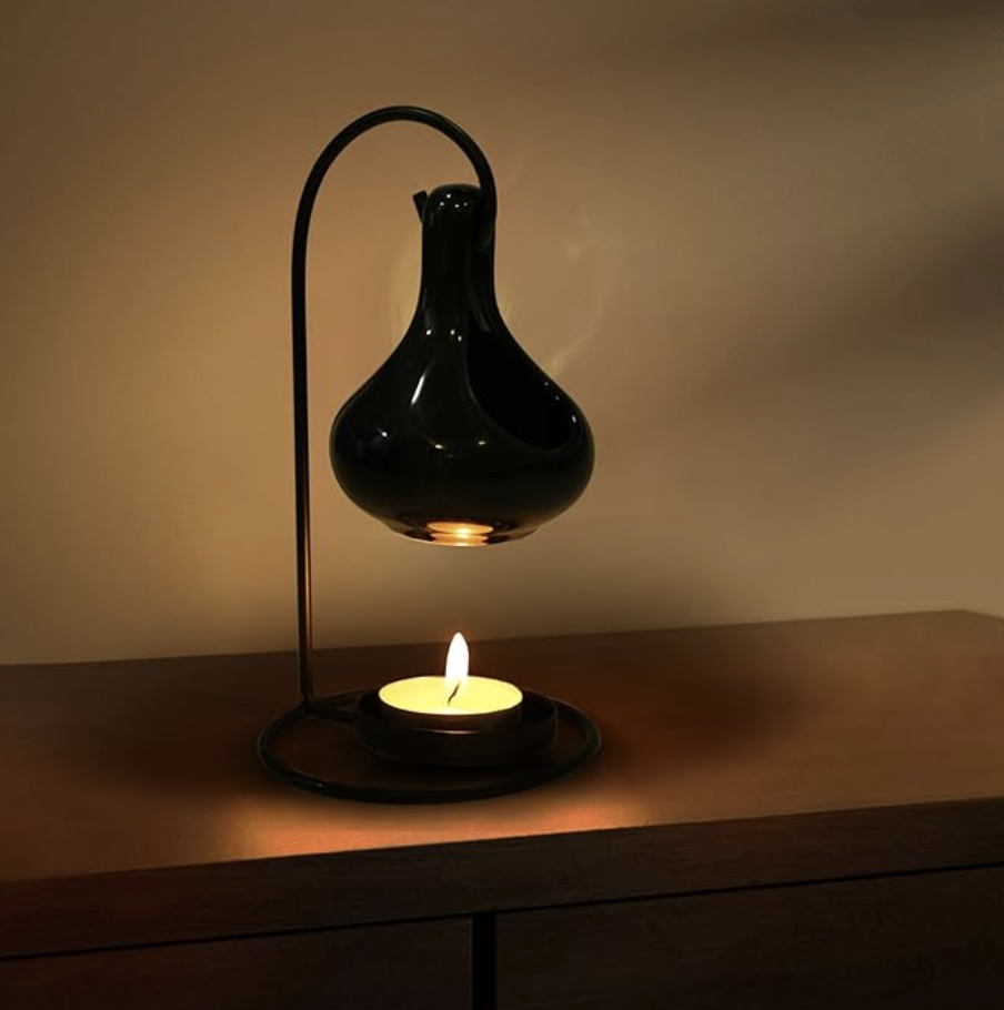 Aromatherapy Candle Diffuser – Elegant Black Holder for Home & Bedroom Fragrance